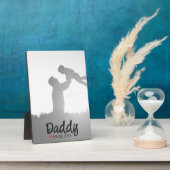 Papa, eerste vaders dag, eerste gelukkige vader fotoplaat (Zijkant)