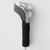 Papa, eerste vaders dag, eerste gelukkige vader golfheadcover (Schuin)