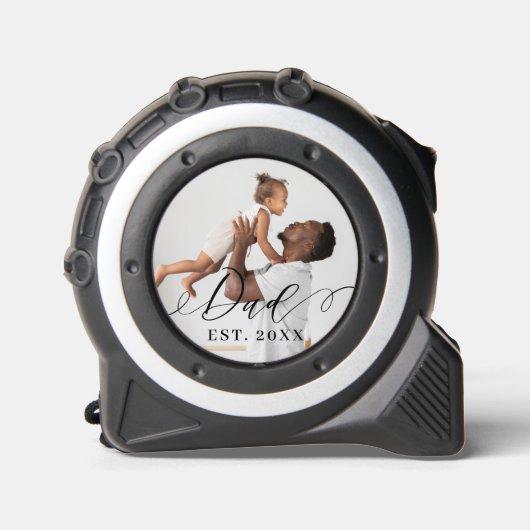 Papa Elegant Script Minimale Vaderdag Gift Foto Rolmaat (Voorkant)