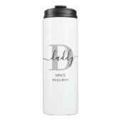 Papa Elegant Script Monogram Thermosbeker (Voorkant)