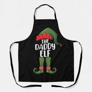 Papa Elf Family Matching Group Kerstvader Schort