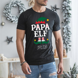 Papa Elf Grappig Familie Kerstmis Matching T-shirt