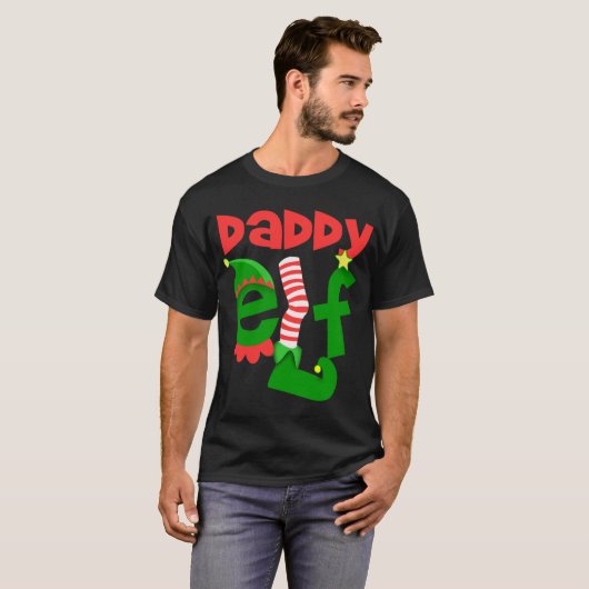 Papa Elf Kerstmis T-shirt (Voorkant volledig)