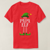 Papa Elf Matching Family Group kerstparty T-shirt (Design voorkant)