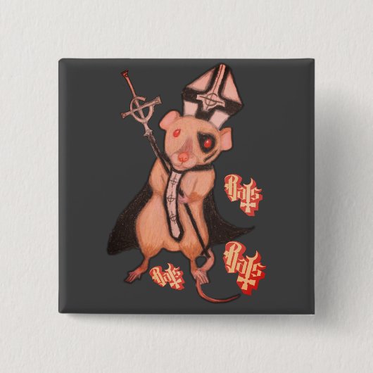 Papa Emerattus 2 Vierkante Button 5,1 Cm (Voorkant)