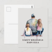 Papa en aughters op maat (9) briefkaart (Voorkant / Achterkant)
