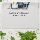 Papa en aughters op maat (9) theedoek (Gevouwen)