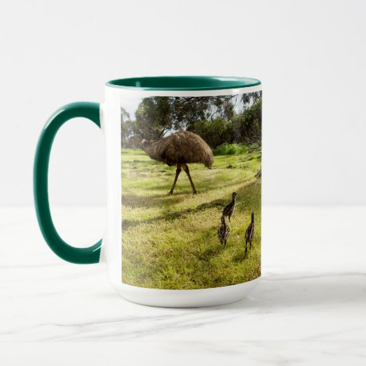 Papa en Baby Emus, Mok (Links)