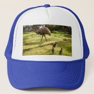 Papa en Baby Emus, Trucker Pet