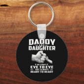Papa en dochter hebben niet altijd oog voor oog, m sleutelhanger (Voorkant)