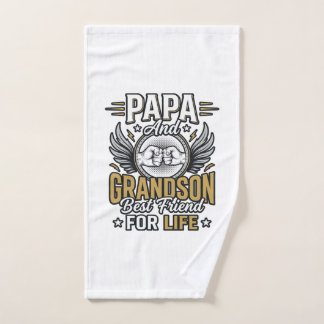 Papa en kleinzoon beste vriend voor het leven shir handdoek