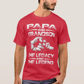 Papa en kleinzoon de legende en het erfgoed meisje t-shirt