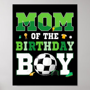 Papa en mama van de jarige jongen Voetbal Verjaard Poster