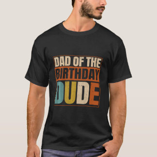 Papa en mama van de verjaardag jongen dude familie t-shirt