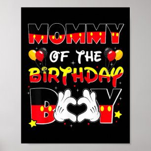 Papa en mama van de verjaardag jongen T-shirt fami Poster