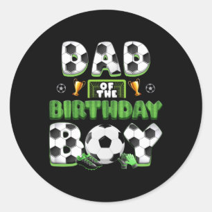 Papa en mama van de verjaardagsvoetbalgroep Famili Ronde Sticker