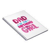 Papa en mama verjaardag meisje familie matching notitieboek (Rechterzijde)