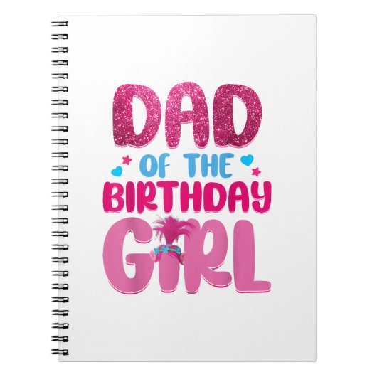 Papa en mama verjaardag meisje familie matching notitieboek (Voorkant)