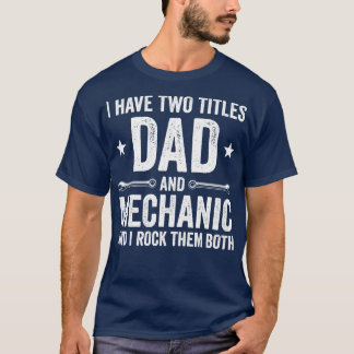 Papa en Mechanic Grappige Garage Fixing als vader T-shirt