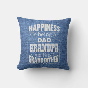 Papa en opa veranderen, geluk Grote opa Kussen