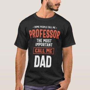 Papa en professor Taaktitel Cadeaus T-shirt