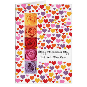 Papa en Step Mam Kleurde Valentijnsdag