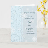 Papa en stiefmoeder trouwdag gefeliciteerd kaart (Gele Bloem)