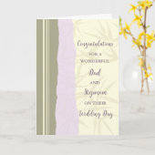 Papa en stiefmoeder trouwdag gefeliciteerd kaart (Gele Bloem)