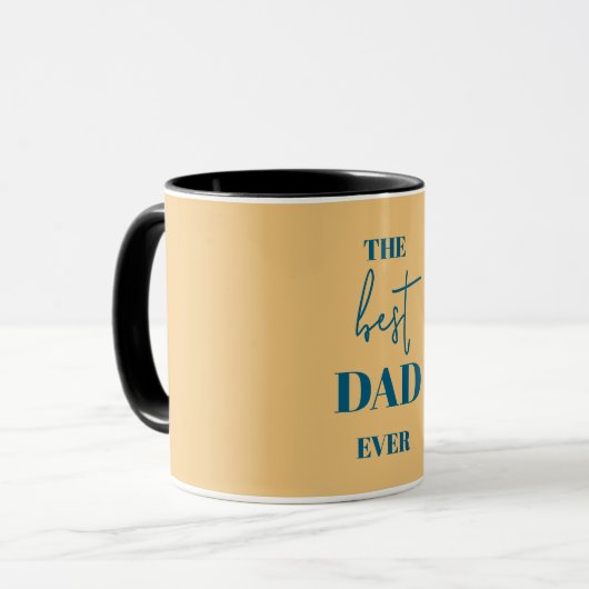 Papa & Enfant Mug - Cadre de Coeur Meilleur Papa J (Devant gauche)