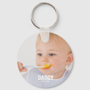 Papa EST & foto , Vaderdag Sleutelhanger