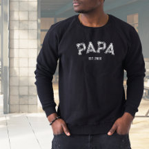 Papa Est Jaar  Varsity Grunge Typografie