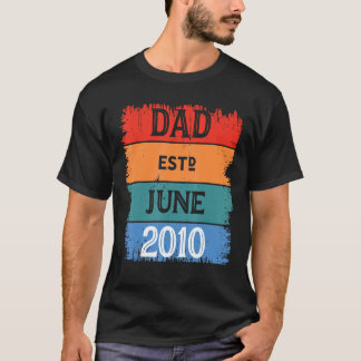 Papa Est Jun 2010 Trots Papa Opa Beste Papa Been T-shirt