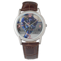 Papa est la meilleure montre en cuir Brown de hock