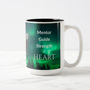 Papa est mentor, guide, force et cœur Mug Ours