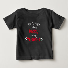 Papa est mon Valentine désolé garçons Baby T-shirt