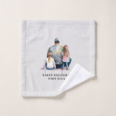 Papa et filles personnalisées (9) (Gant de toilette)