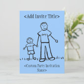 "Papa et moi" Petite Invitation de garçon ou Invit (Debout devant)