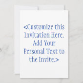 "Papa et moi" Petite Invitation de garçon ou Invit (Dos)