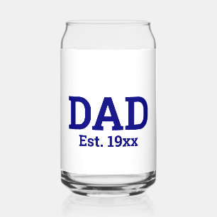 Papa Établ. 19xx Modèle de texte bleu marine