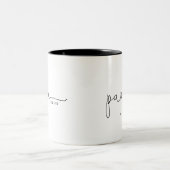 Papa établi | Papa Cadeau à deux tons de café Mug (Centre)
