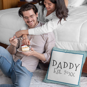 Papa & Etablir Date Personnalisé Jeu Oreiller
