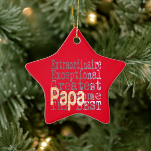 Papa Extraordinaire Keramisch Ornament
