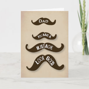 Papa Fait Une Moustache Sembler De Bonnes Cartes D