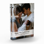 Papa Familie Foto gepersonaliseerd Eerste Vaderdag (Links)