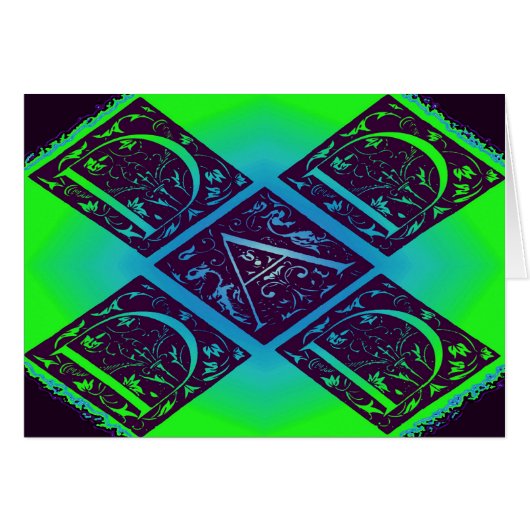 Papa Fancy Texte Vert Bleu Arrière - plan (Devant horizontal)