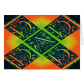 Papa Fancy Typographie Motif noir & orange (Devant horizontal)