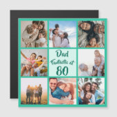 Papa fantastisch op 80-jarige fotomagnetische kaar (Voorkant / Achterkant)