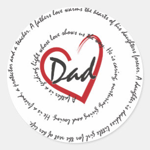 Papa - Fatherly Love Ronde Sticker