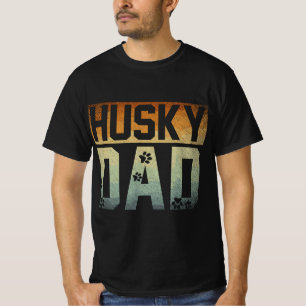 Papa Fathers Dag Pet Husky Hondenliefhebber Siberi T-shirt