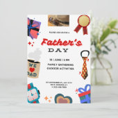Papa fête : Bonne Fête des pères Invitation (Debout devant)